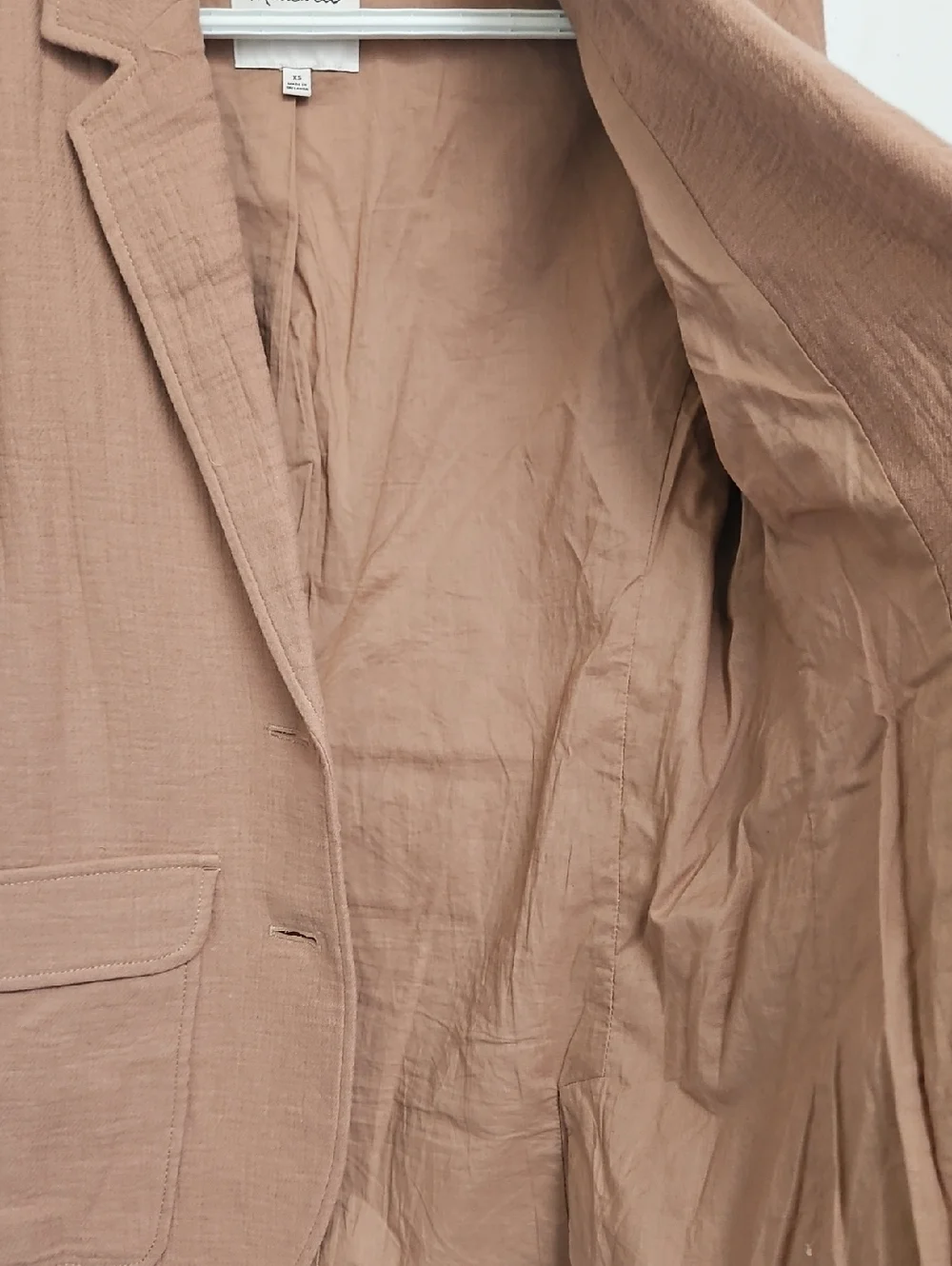 Madewell Cotton-Linen Oversized Relaxed Larsen Blazer in Faded Earth Sz XS - M - Picture 11 of 12